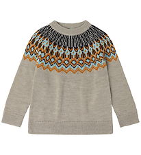 FUB Bluse - Strik - Uld - Oat Melange