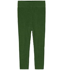 FUB Leggings - Rib - Strik - Uld - Forest