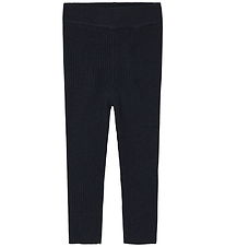FUB Leggings - Rib - Strik - Uld - Dark Navy