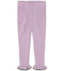 FUB Leggings - Rib - Strik - Uld - Iris