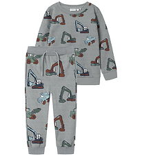 Name It Sweatsæt - NmmNenean - Grey Melange