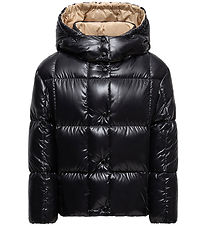 Moncler Dunjakke - Parana - Charcoal m. Beige