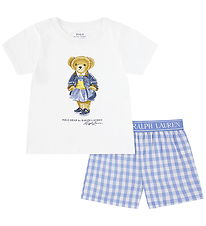 Polo Ralph Lauren Nattøj - Harbor Island Blue m. Bamse