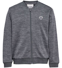Hummel Cardigan - HmlJr - Uld - Dark Grey Melange
