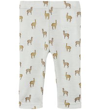 Lil Atelier Leggings - NbmNoel - Uld - Gray Dawn/LAMA