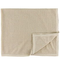 Müsli Tæppe - Strik - 90x90 cm - Oat