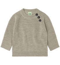 FUB Bluse - Strik - Uld - Oat Melange