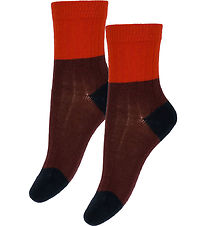 FUB Strømper - Uld - Rib - 2-pak - Cranberry