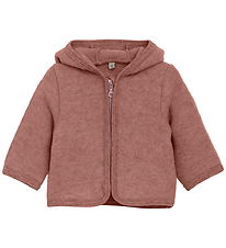 Huttelihut Cardigan - Uldfleece - Burlwood m. Ører
