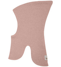 Huttelihut Elefanthue -2-lags - Uld - Strik - Mahogany Rose