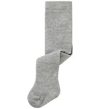 Name It Strømpebukser - Uld/Bomuld - NbmWak - Grey Melange
