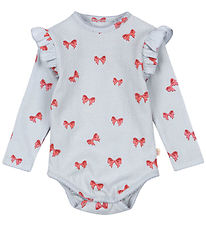 Konges Sløjd Body l/æ - Sui - Rosia Blue Bow m. Hulmønster