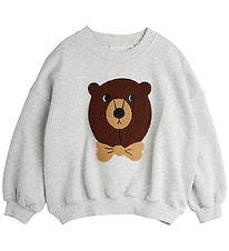Mini Rodini Sweatshirt - Bear Chenille - Grey Melange