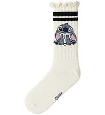 Name it Strømper - NkfAkini - Cloud Dancer/BLACK