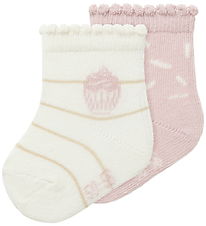 Name it Strømper - NbfNupcake - 2-Pak - Cloud Dancer/Burnished L