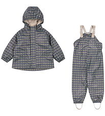 Konges Sløjd Regntøj m. Seler - Palme - Laurel Blue Check