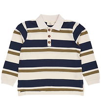 Copenhagen Colors Polobluse - Striped Pique - Green Combi
