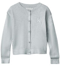 Calvin Klein Cardigan - Strik - Coated - Sølv