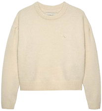 Calvin Klein Bluse - Polyester/Uld - Whitecap Gray