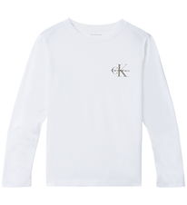 Calvin Klein Bluse - Chest Monologo - Bright White