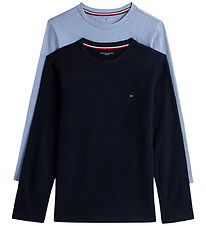 Tommy Hilfiger Bluse - 2-pak - Brisk Blue/Desert Sky
