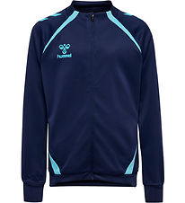 Hummel Bluse - hmlLEAD - m.Lynlås - Marine/Blue Fish