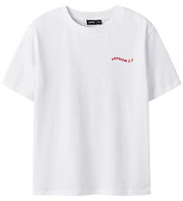 LMTD T-shirt - NlfHeart - Bright White/Red