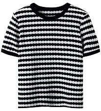 LMTD T-shirt - Strik - NlfSille - Black/White