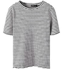LMTD T-shirt - NlfSeher - Black Coffee/White