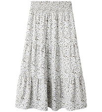 Name It Nederdel - NkfJolly - Maxi Skirt - Star White m. Blomste