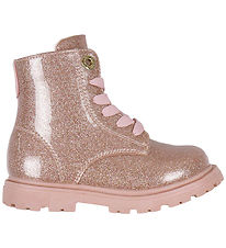 Tommy Hilfiger Støvler - Lace-Up - Pink/Glitter