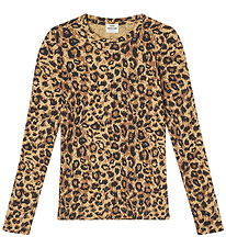 Mads Nørgaard Bluse - Rib - Leopard AOP/Black