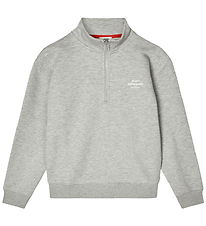 Mads Nørgaard Sweatshirt - Half Zip - Grey Melange