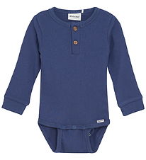 Minymo Body l/æ - Rib - Vintage Indigo