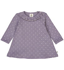 Müsli Kjole - Rib - Dot - Lilac Fog/Oak
