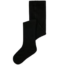 Name It Strømpebukser - Uld/Bomuld - NmmWak - Black