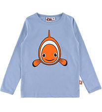 DYR-Cph Bluse - Dyrshedding - Blue Grey Klovnfisk