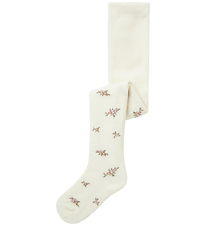 Name It Strømpebukser - Uld - NmfWak - Snow White/Small flowers