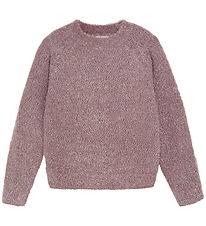 Creamie Bluse - Strik - Glitter - Crushed Berry