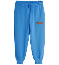 Mini Rodini Sweatpants - Dog - Blå