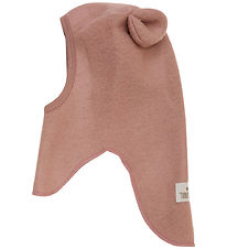Huttelihut Elefanthue - Uldfleece - 1-lags - Burlwood m. Ører