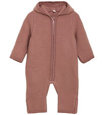 Huttelihut Køredragt - Uldfleece - Burlwood m. Ører