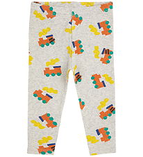 Bobo Choses Leggings - Choo Choo All Over - Light Grey Heather