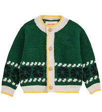 Bobo Choses Cardigan - Strik - Uld - Kaleidoscope jacquard - Grø