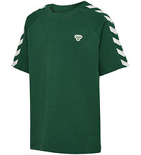 Hummel T-shirt - hmlJR Archive - Mørkegrøn m. Logo