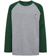 Hummel Bluse - hmlJR - Mørkegrøn m. Logo