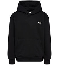 Hummel Hættetrøje - HmlJR - Sort m. Logo