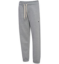 Hummel Sweatpants - HmlJR - Gråmeleret m. Logo