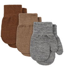 Konges Sløjd Luffer - Uld/Akryl - Filla - 3-pak - Grey Melange/B