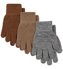 Konges Sløjd Handsker - Uld/Akryl - Filla - 3-pak - Grey Melange